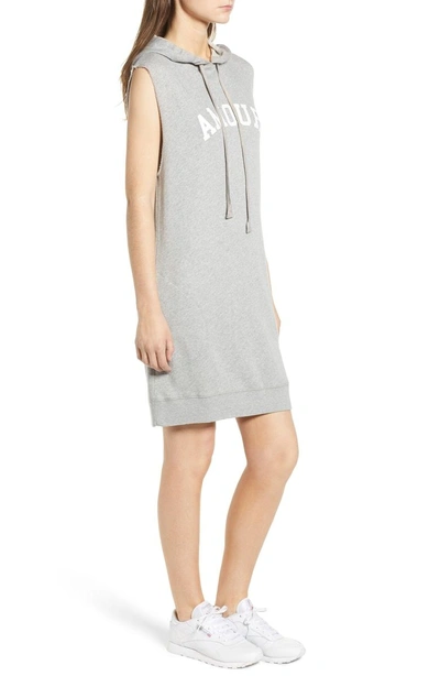 Shop Zadig & Voltaire Sia Bis Hooded Dress In Melange Grey
