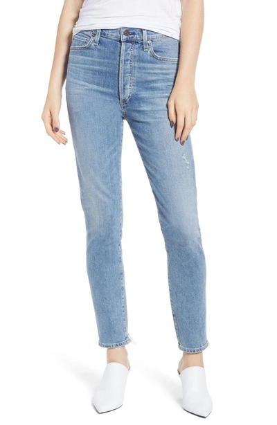 Shop Citizens Of Humanity Olivia High Waist Ankle Slim Jeans In Back Road