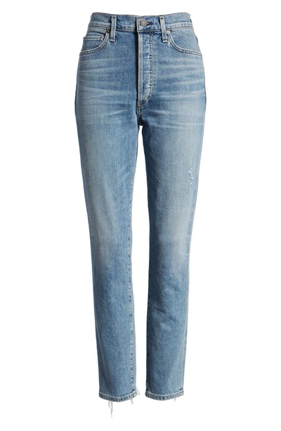 Shop Citizens Of Humanity Olivia High Waist Ankle Slim Jeans In Back Road