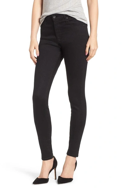 Shop Ag 'the Farrah' High Rise Skinny Jeans In Overdyed Black