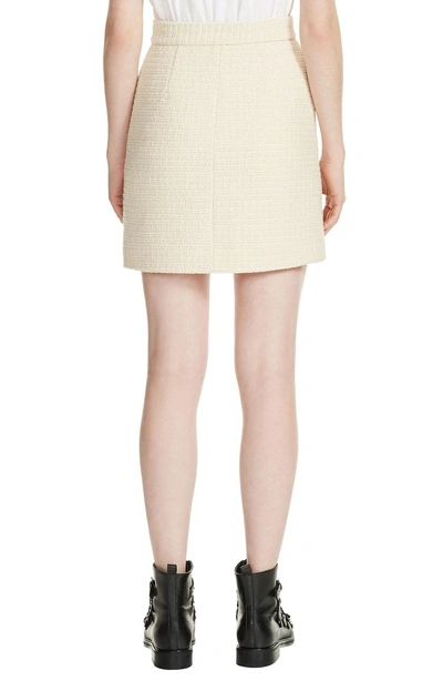 Shop Maje Tweed Skirt In Ecru
