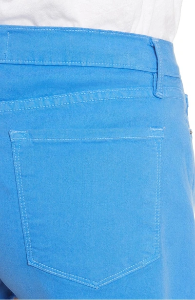 Shop Frame Le Cutoff Denim Shorts In Coastal Blue