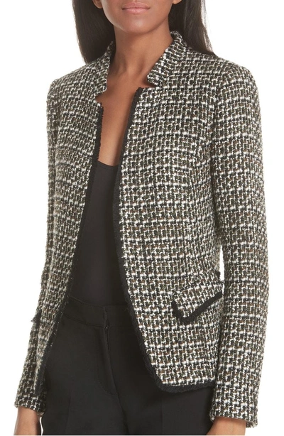Shop Helene Berman Notch Collar Tweed Jacket In Ester Tweed