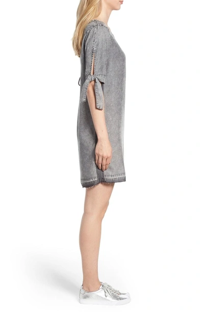 Shop Billy T Tie Sleeve Shift Dress In Grey Acid