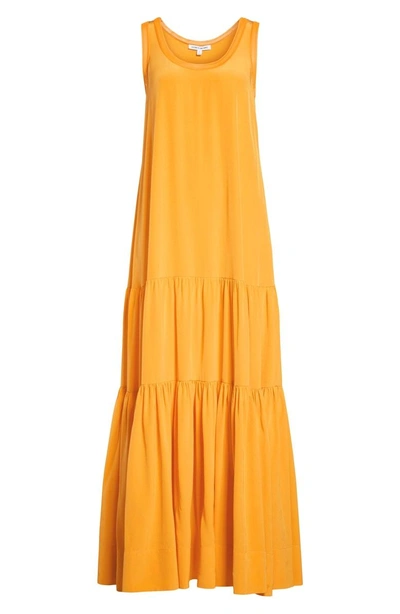 Shop Elizabeth And James Hazel Silk Tank Dress In Saffron