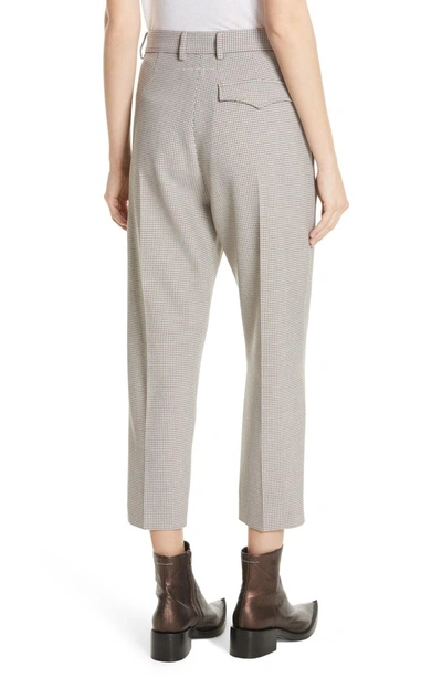 Shop Mm6 Maison Margiela Plaid Bonded Jersey Trousers In Checked Beige