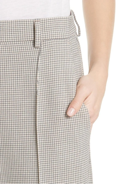 Shop Mm6 Maison Margiela Plaid Bonded Jersey Trousers In Checked Beige