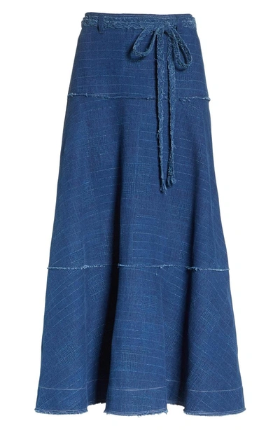 Shop Elizabeth And James Leila Seamed Skirt In Indigo