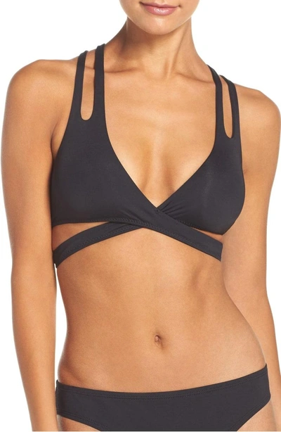 Shop Becca Color Code Wrap Bikini Top In Black