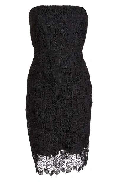 Shop Sam Edelman Strapless Lace Dress In Black