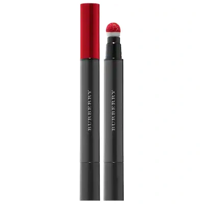 Shop Burberry Lip Velvet Crush Sheer Matte Lip Stain Military Red No.65 .08 oz/ 2.5 ml