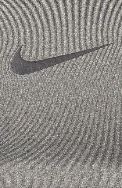 Shop Nike 'pro Classic' Dri-fit Padded Sports Bra In Carbon Heather/ Black/ Black