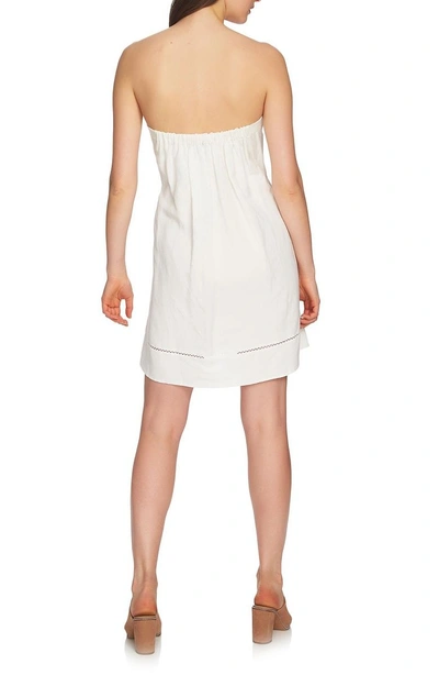 Shop 1.state Strapless Tie Front Dress In Antique White