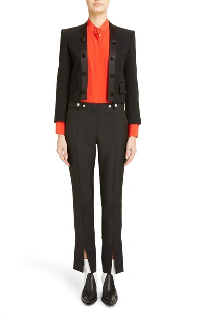 Shop Givenchy Stripe Scarf Silk Shirt In Red
