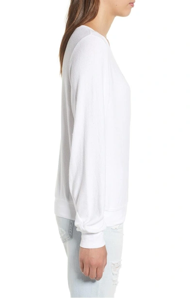 Shop Wildfox Be Happy Sweatshirt In Clean White