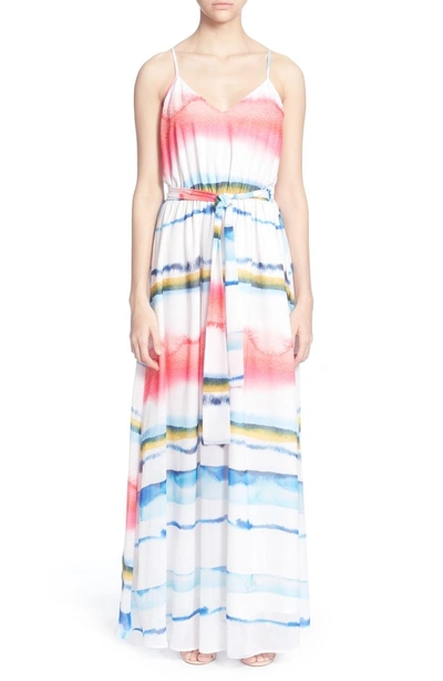 Shop Catherine Catherine Malandrino Cody Maxi Dress In Watercolor Stripe