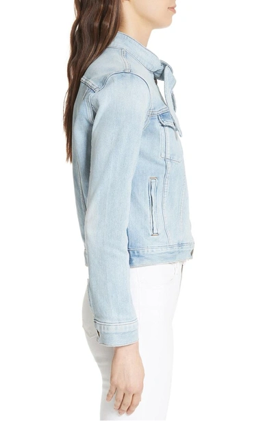 Shop Frame Le Tie Neck Denim Jacket In Littleton