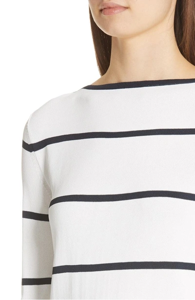 Shop Max Mara Comma Stripe Sweater In Ivory