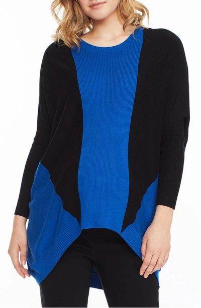 Shop Rosie Pope Hazel Colorblock Maternity Sweater In Indigo / Black