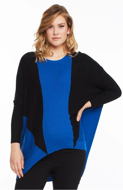 Shop Rosie Pope Hazel Colorblock Maternity Sweater In Indigo / Black