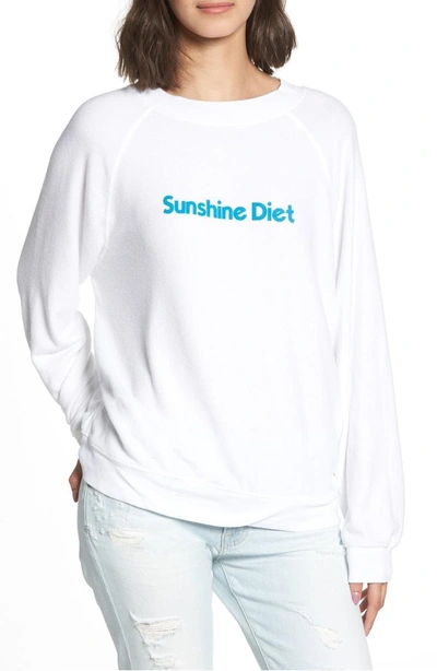 Shop Wildfox Sunshine Diet Sommers Sweatshirt In Clean White