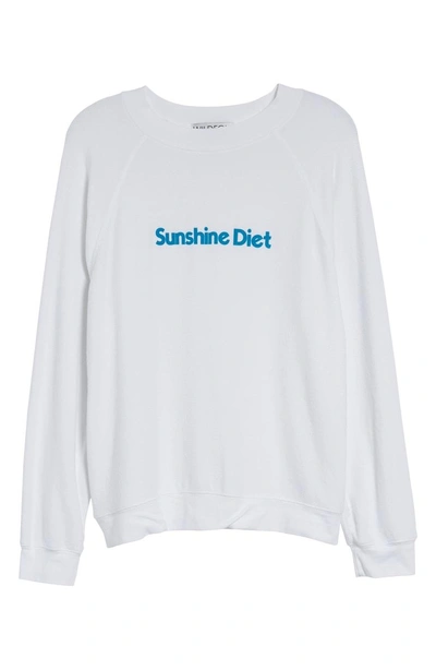 Shop Wildfox Sunshine Diet Sommers Sweatshirt In Clean White