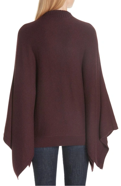 Shop Givenchy Cashmere Cape Sweater In Burgundy