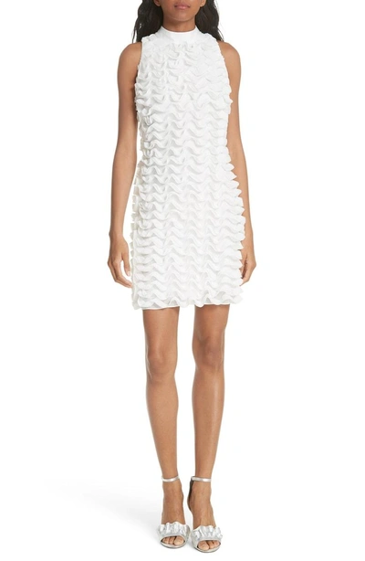 Shop Ted Baker Ruffled Tunic Dress In White