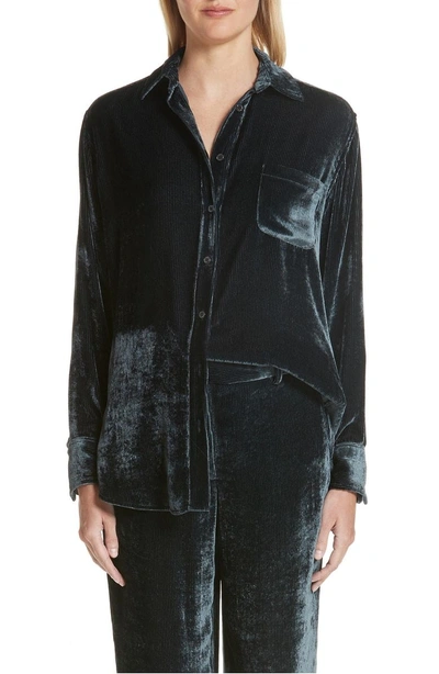 Shop Sies Marjan Sander Fluid Corduroy Shirt In Graphite