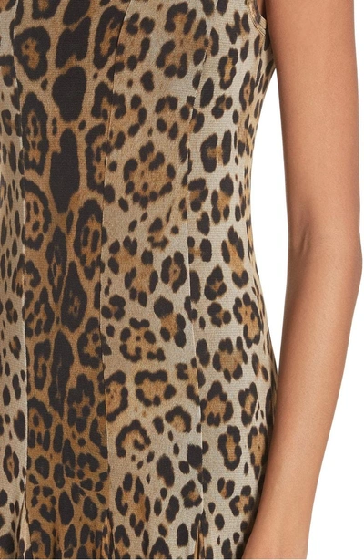 Shop Fuzzi Leopard Print Tulle Maxi Dress In Cammelo