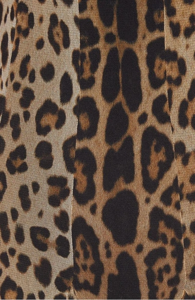 Shop Fuzzi Leopard Print Tulle Maxi Dress In Cammelo