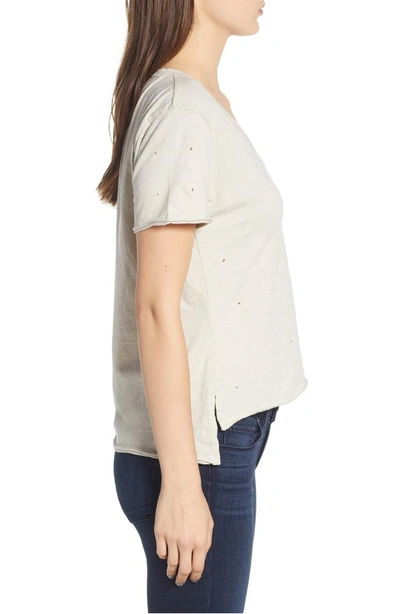 Shop Prince Peter Distressed V-neck Tee In Taupe