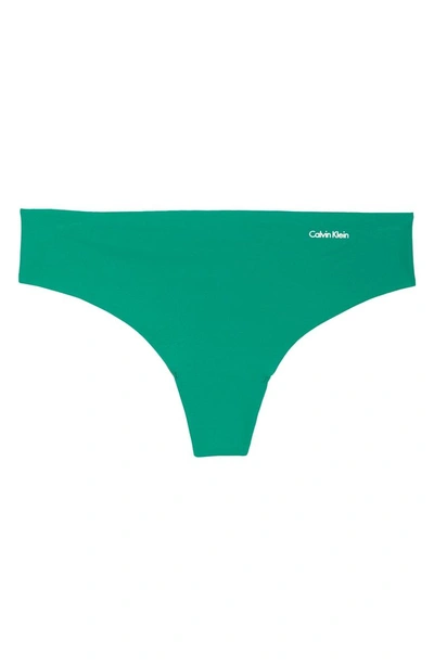 Shop Calvin Klein 'invisibles' Thong In Simmer Green