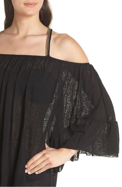 Shop Pitusa Dancing Cover-up Dress In Black