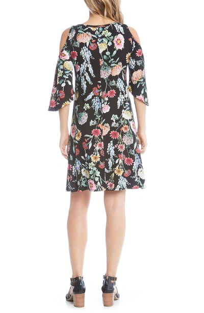 Shop Karen Kane Cold Shoulder A-line Dress In Floral