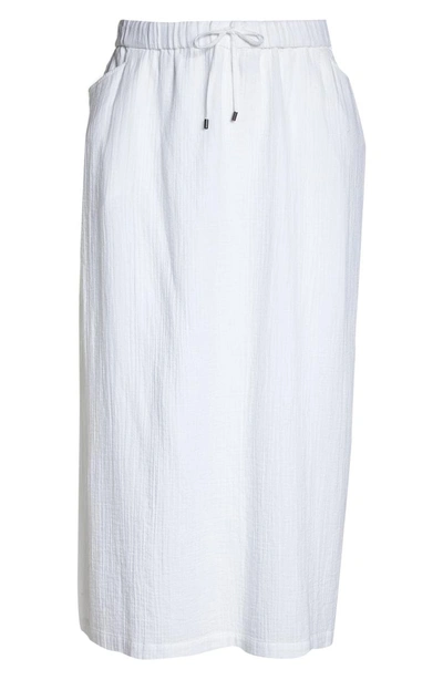 Shop Eileen Fisher Drawstring Maxi Skirt In White