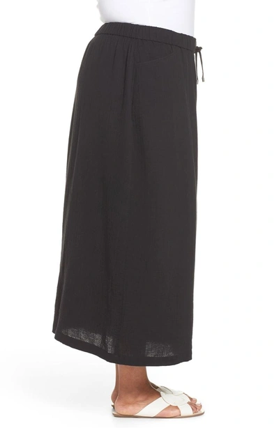Shop Eileen Fisher Drawstring Maxi Skirt In Black