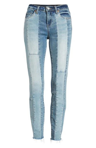 Shop Blanknyc The Reade Patchwork Crop Skinny Jeans In Midtown Madness