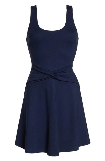 Shop Ali & Jay Shake It Out Stretch Ponte Minidress In Navy