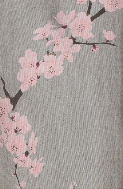 Shop Billy T Cherry Blossom Kimono In Grey Cherry Blossom
