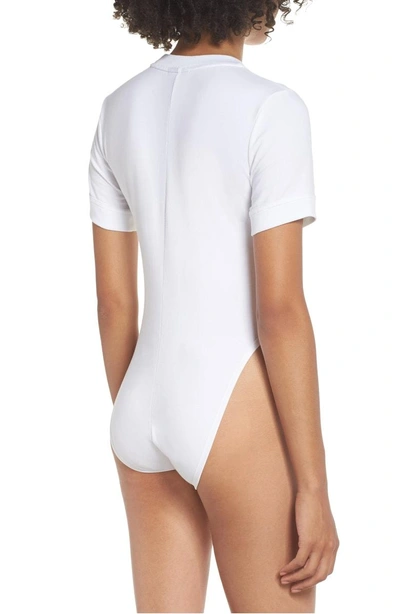 Shop Nike Nsw Essential Bodysuit In White/ White/ Black