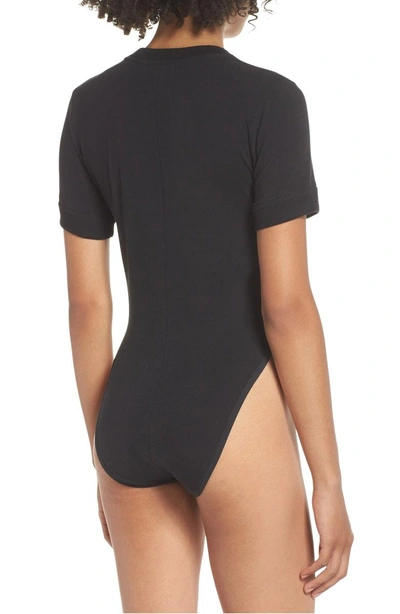 Shop Nike Nsw Essential Bodysuit In Black/ Black/ White