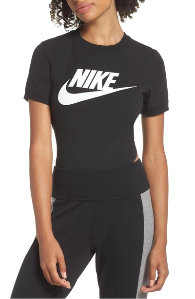 Shop Nike Nsw Essential Bodysuit In Black/ Black/ White