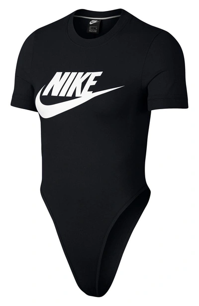 Shop Nike Nsw Essential Bodysuit In Black/ Black/ White
