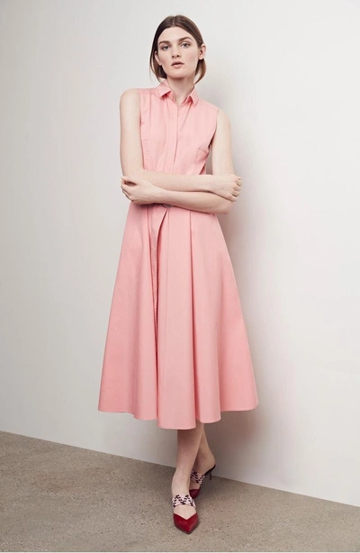 Shop Akris Punto Cotton Shirtdress In Peony