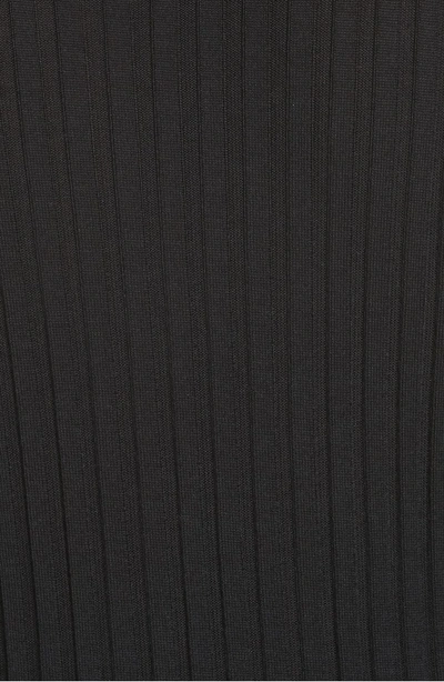 Shop Stella Mccartney Snap Neck Rib Knit Sweater Dress In Black