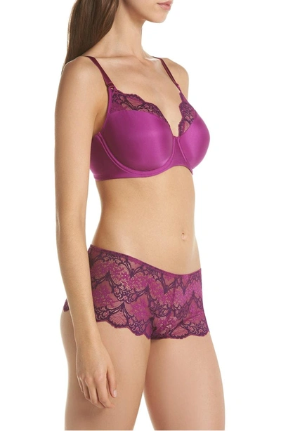 Shop Wacoal Lace Impression Lace Underwire T-shirt Bra In Hollyhock