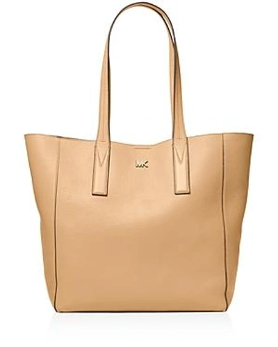 Shop Michael Michael Kors Junie Large Leather Tote In Butternut/gold