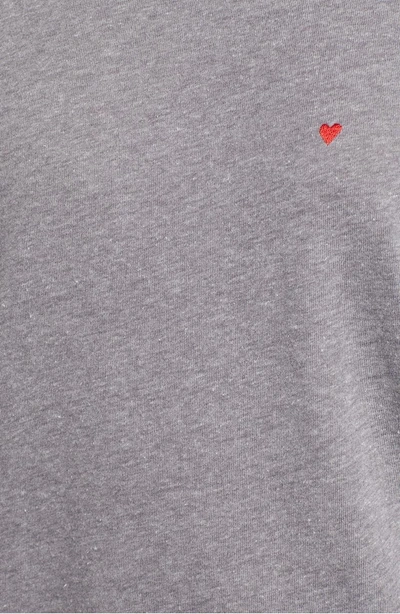 Shop Sub_urban Riot Embroidered Heart Tee In Heather Grey