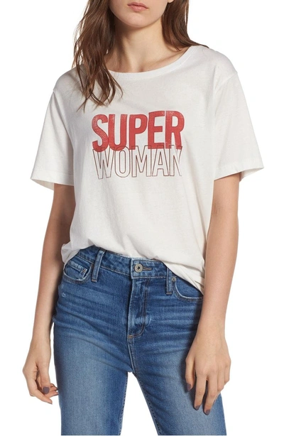 Shop Rebecca Minkoff Superwoman Delaney Tee In White/ Red